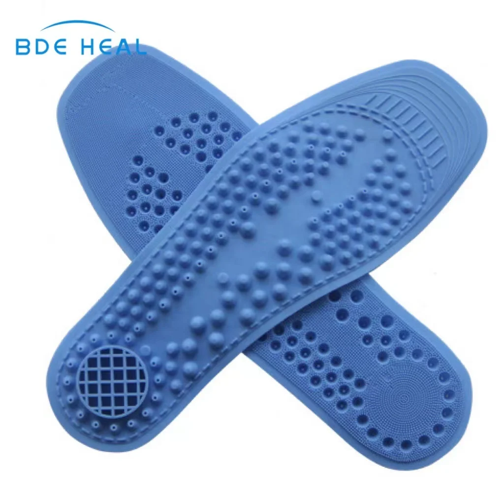 Stretch sports insole silicone super soft shock absorption massage pad non-slip deodorization training supplies