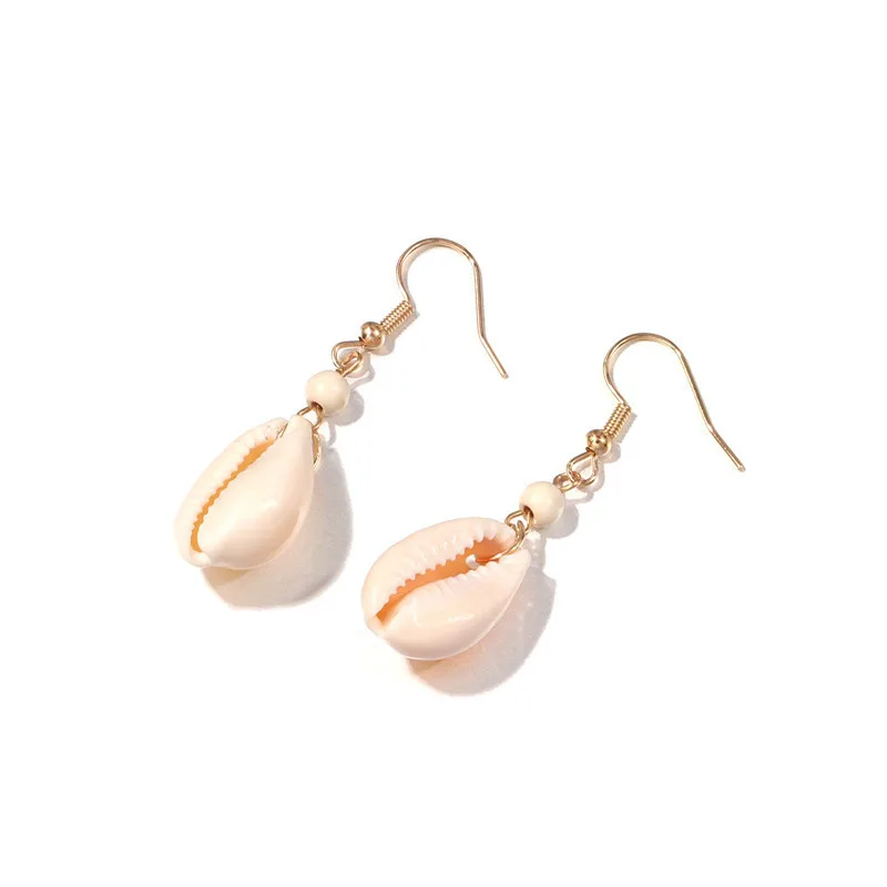 woying Conch shell pendant earrings with exquisite temperament of Pomesian sea wind
