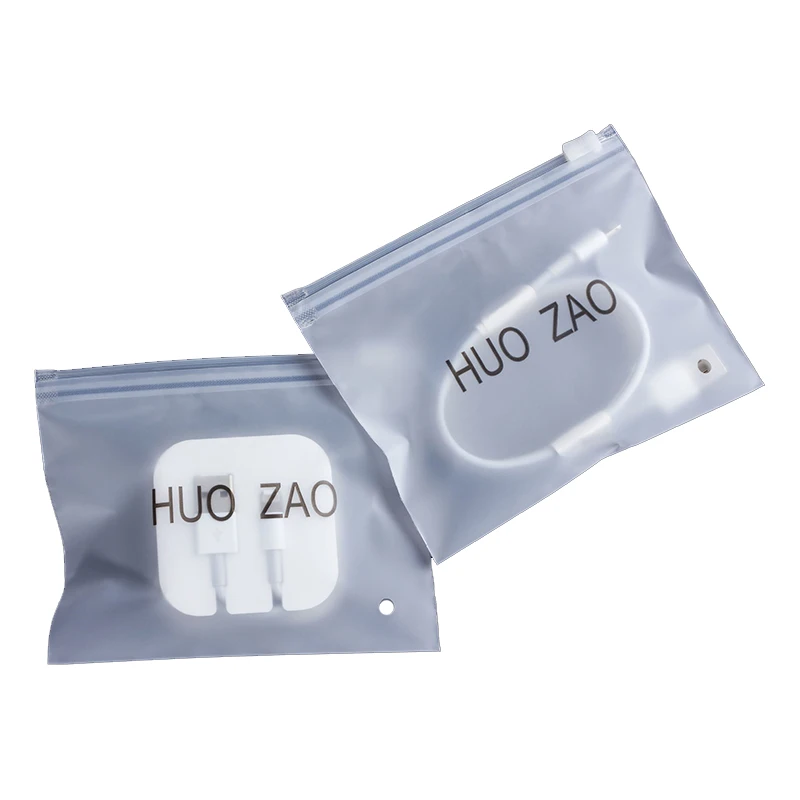 
Reusable custom one side transparent packaging bag custom zipper bag 