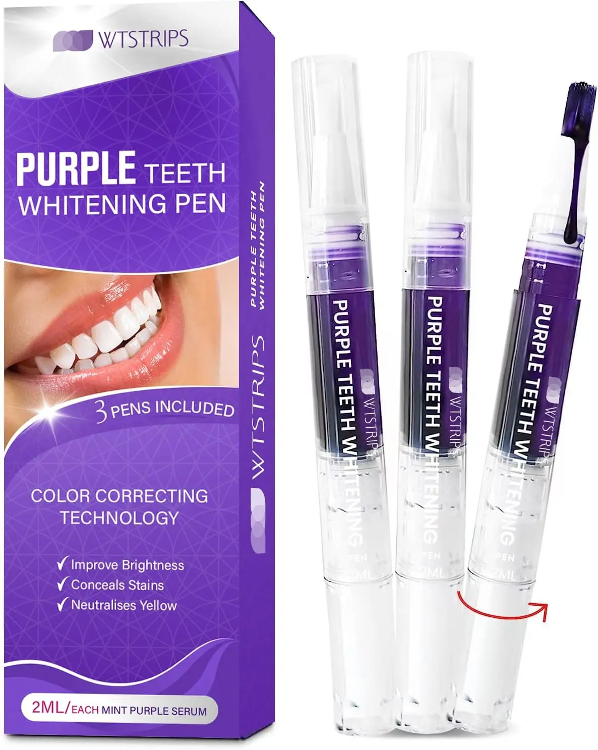 Amazing Effect New V34 Purple Teeth Whitening Pen Pack