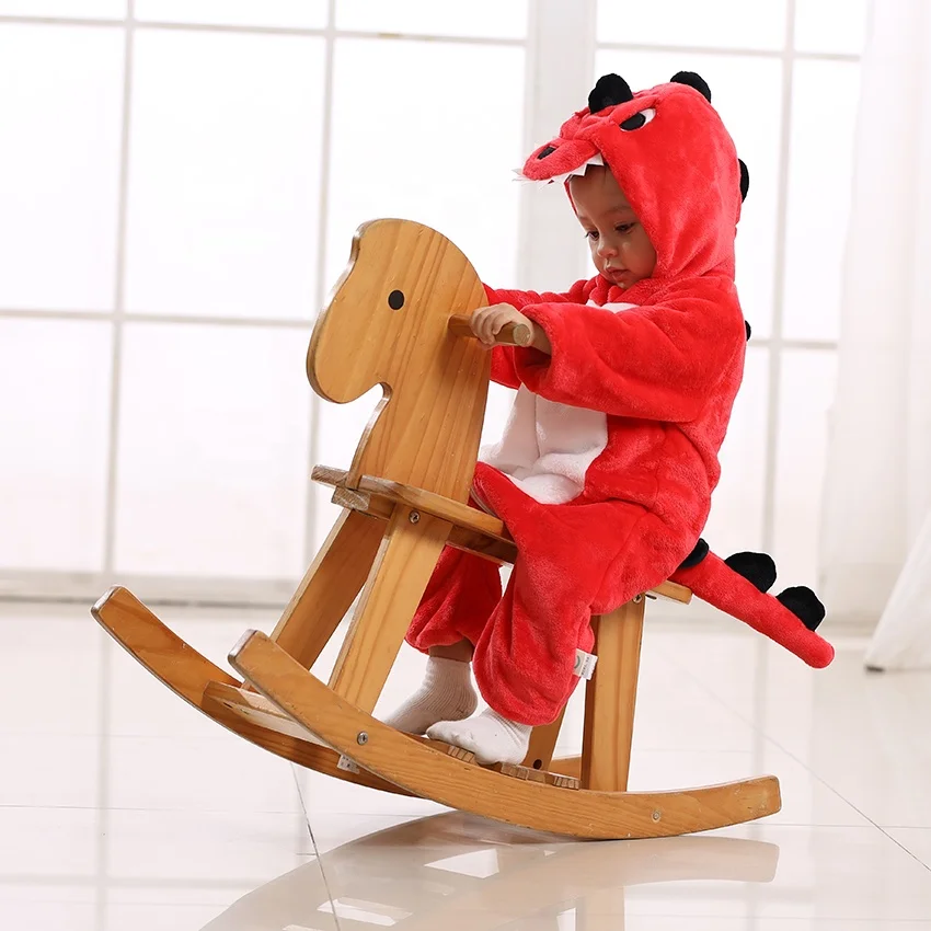 Infant Warm Halloween Costume Baby Winter Hooded Romper Halloween Dinosaur Panda Costume