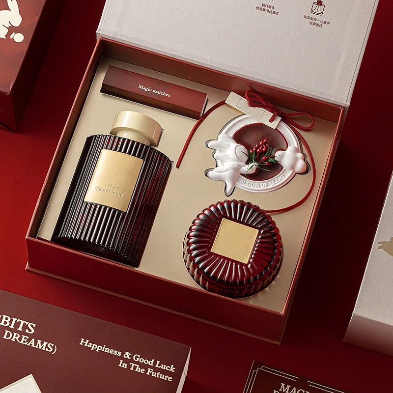 AROMA HOME Luxury Rabbit Reed Diffuser Air Freshener Decoration Matches Scent Candles Hanging Wax Natural Fragrance Oil Gift Set