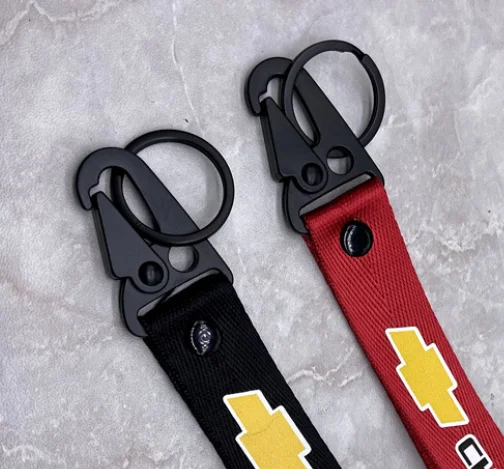 Изготовленный На Заказ плотный тканый вышитый нейлоновый брелок с индивидуальным логотипом для чехла мобильного телефона