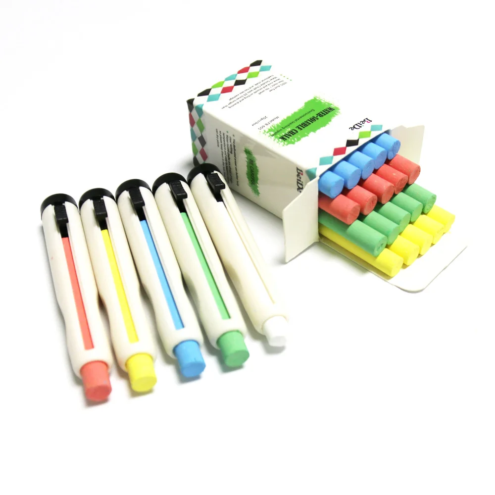 With 5pcs chalks 5pcs Magnetic Holders Plastic Colorful for Kids Teachers School Office