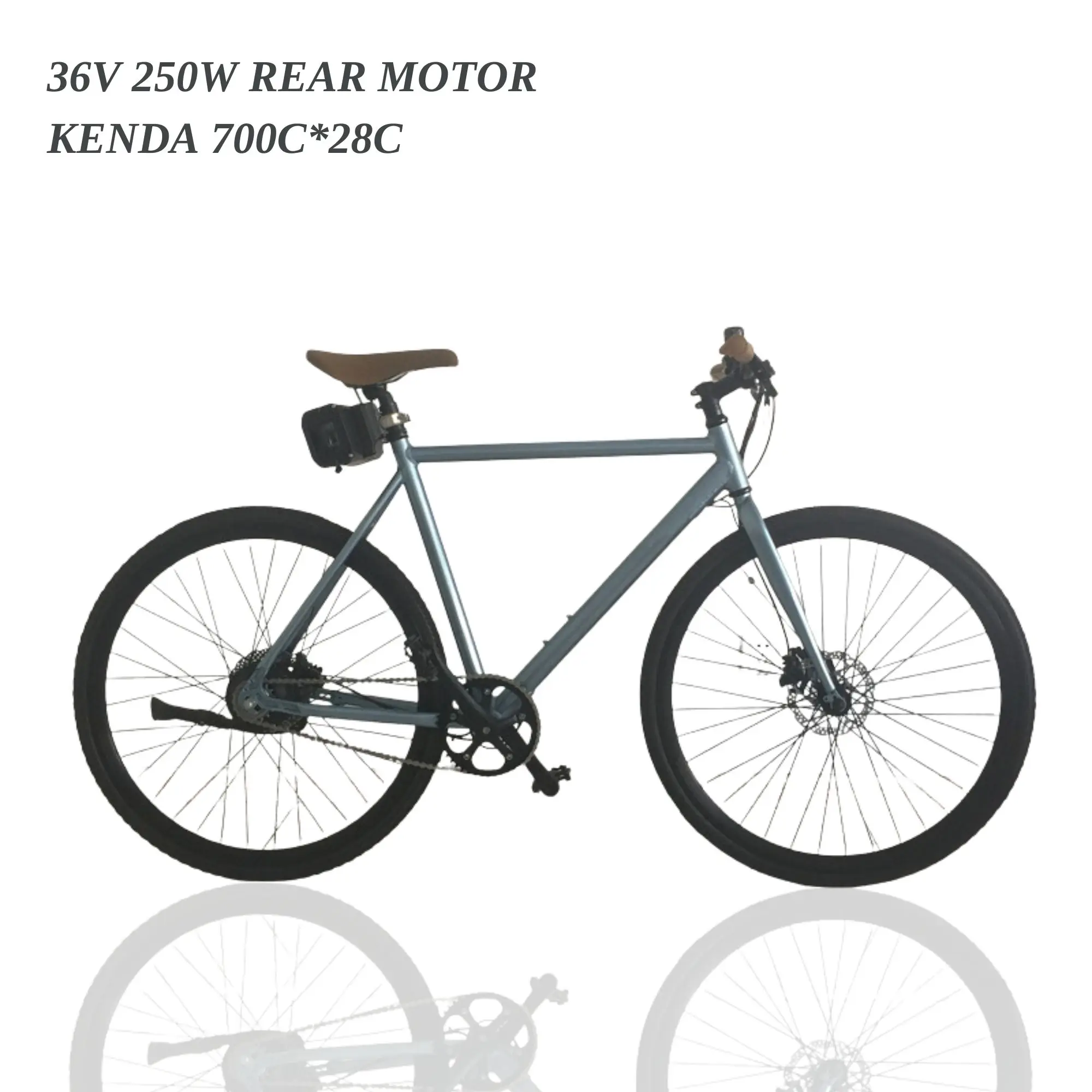 700C Aluminium Alloy 36V/48V Disc Brake LED Light LCD Display Battery Single Speed Electric City Road Bike 28 Inch Bicycle