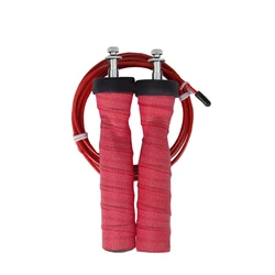 Custom Adjustable Non-slip Rubber Handle Steel Wire High Speed Bearing Fitness Skipping Jump Rope