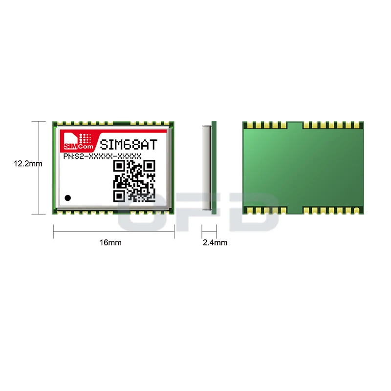 Original SIMCom SIM68AT GNSS Module Integrated LNA Raw Data L1+L5 1PPS AGNSS RTK DR High Performance Reliable GNSS Module