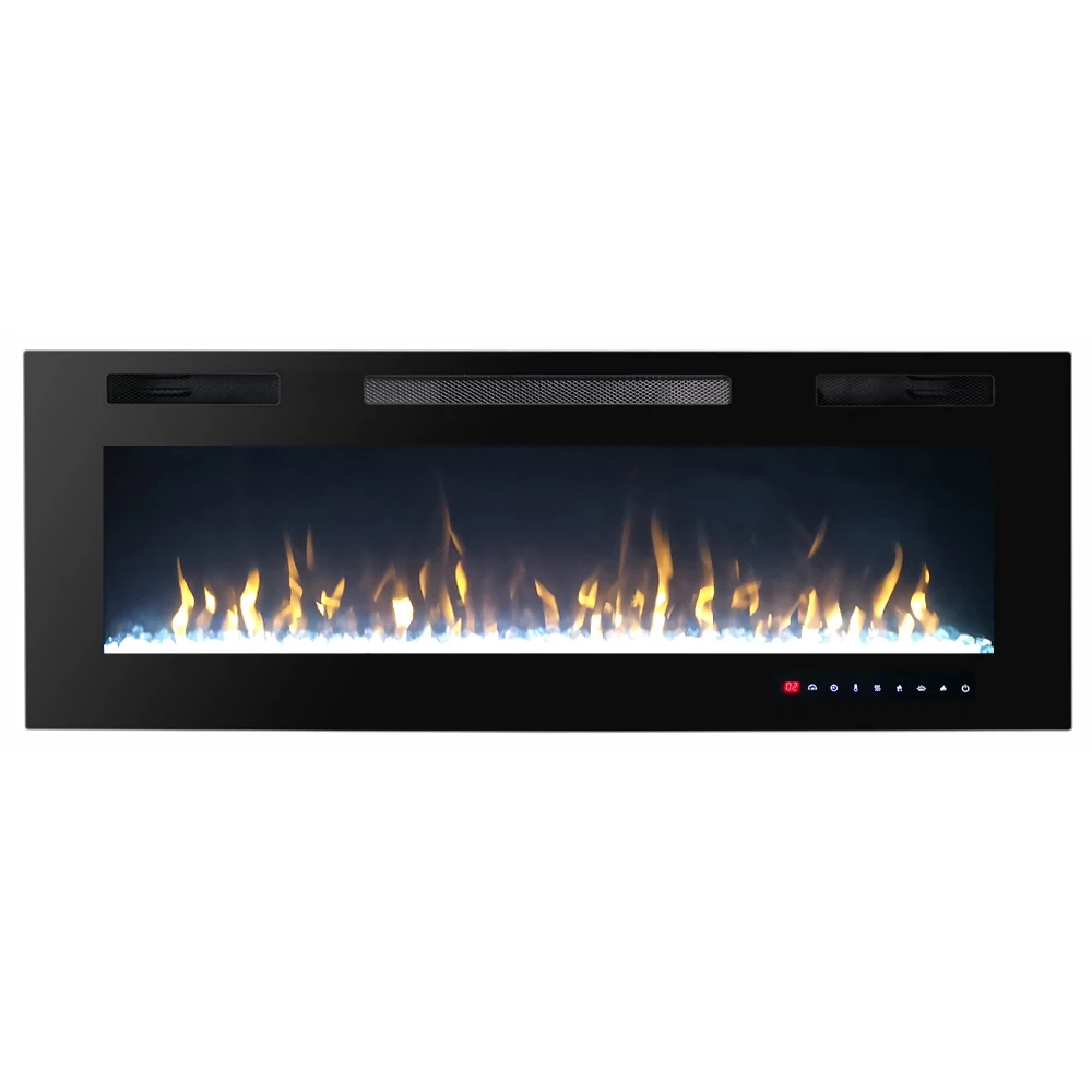 Встроенный декоративный настенный встраиваемый стеклянный панельный комплект, вставка для электрического огнеупорного камина 42/50/60/65/72 дюймов