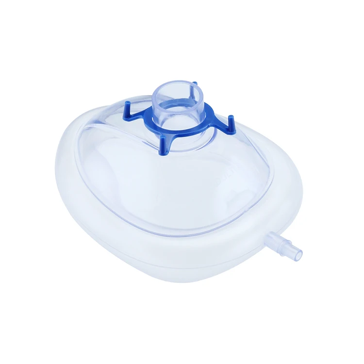 Gas Valve Up Disposable High Quality PVC And Silicone Rotational Inflatable Anesthesia Face Facial Oxygen Breathing Mask