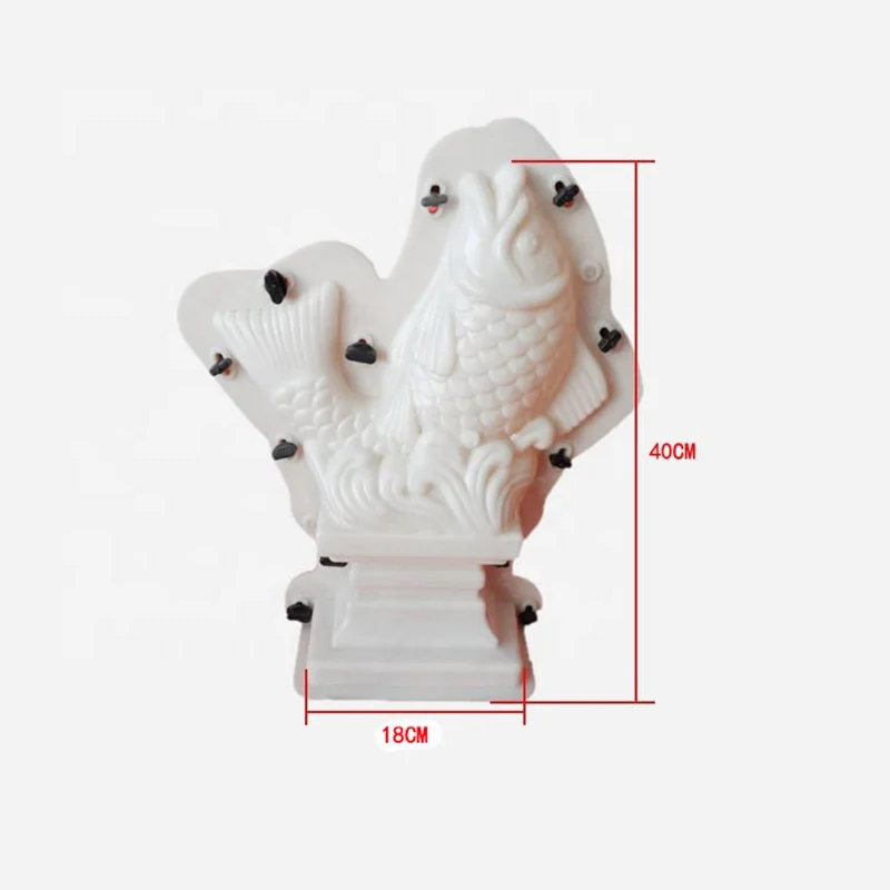 Animal Cement Concrete Statue Mold, Pigeon Fish Bird Garden Decoration Mold Plastic Cement Statue Mold for Garden Fence Decor