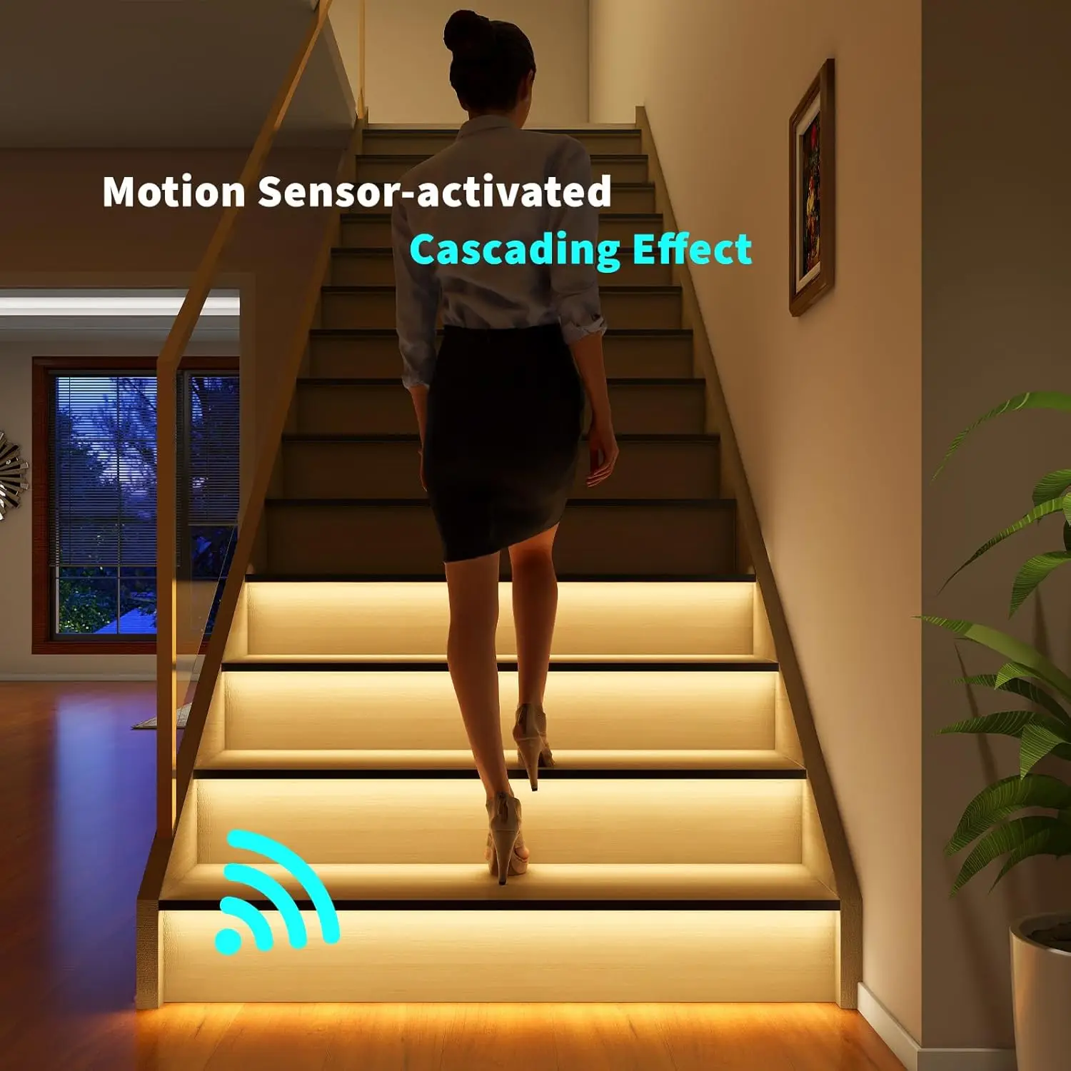 DGLUX Modern Indoor Side Staircase Wall Lamp Living Room Bedroom Staircase Motion Sensor Led Step Light