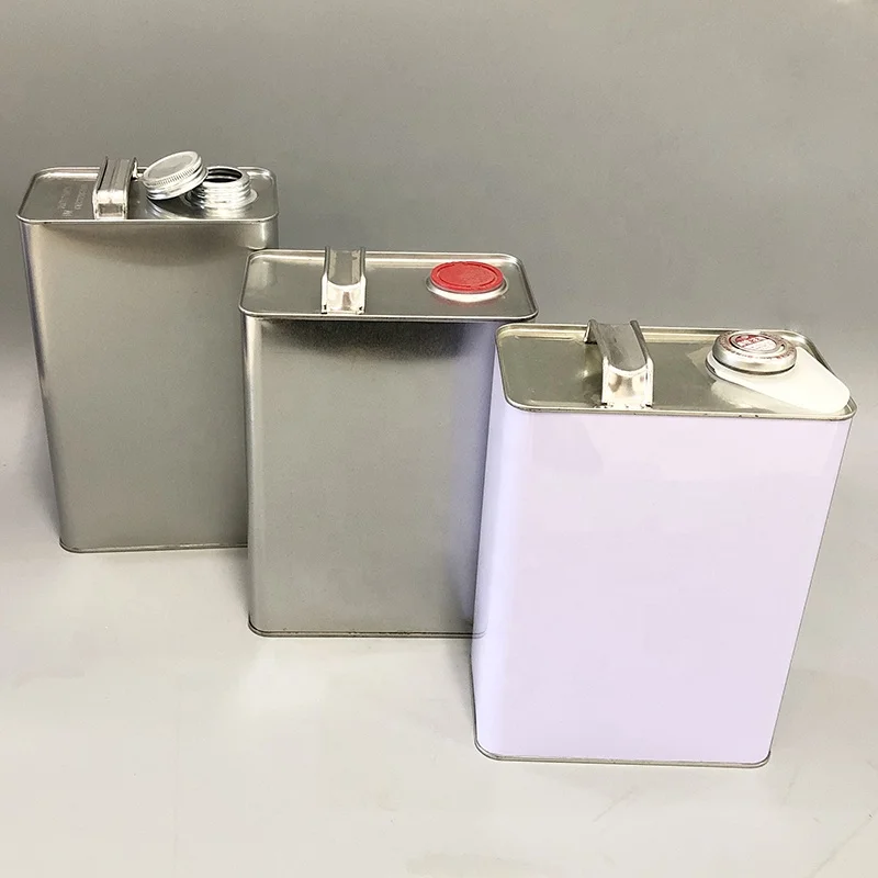Classic Cheap F Style Gallon Can 4 Liter Paint Tins with Caps Motor Oil Cans with Spout China Factory
