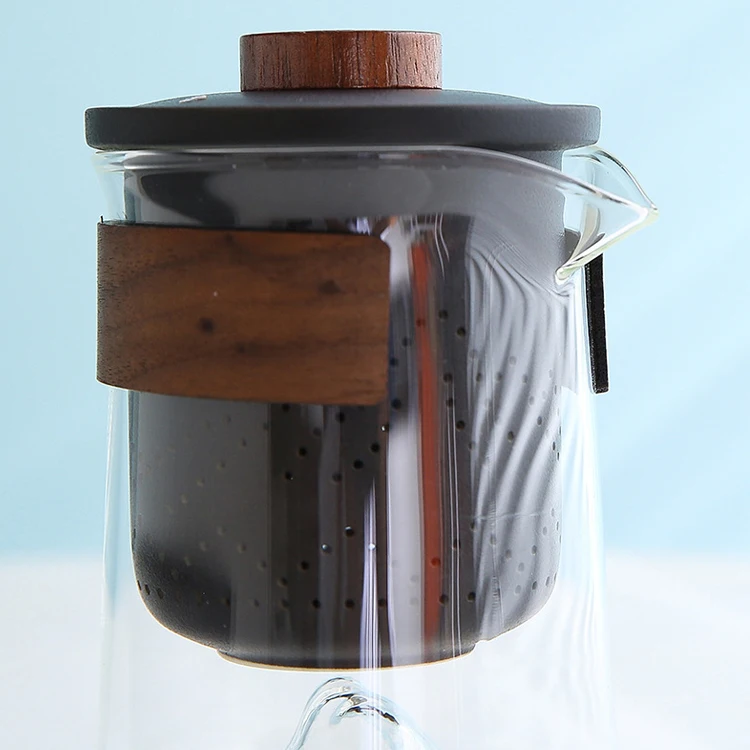 Portable Luxury Eco-Friendly Glass Ceramic Travel Tea Cup Teapot Set Handmade with Unique Hot Drinkware Custom Logo