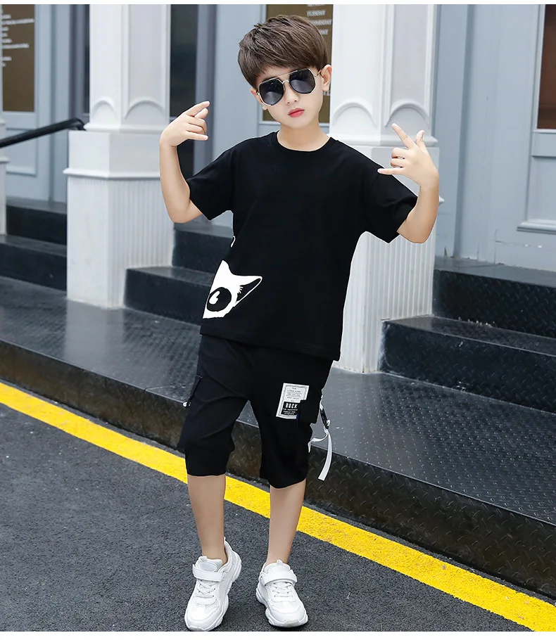 Kids Tracksuit For Teen Boys Clothing Sets 2020 Summer Toddler Boys Clothes Costume Outfit Suit Children Clothing  4-12 Year