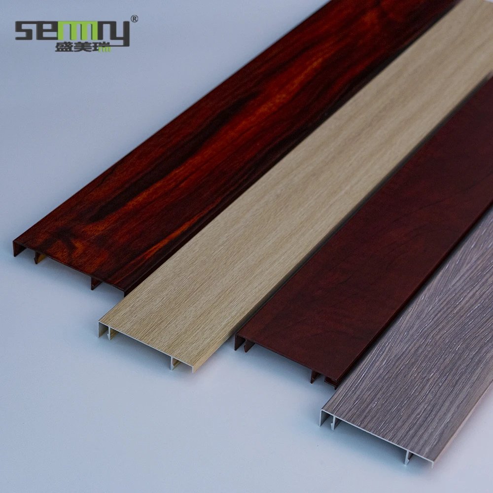 Fire Prevention aluminium wood grain Skirting Board Hotel waterproof aluminium coloured skirting boards