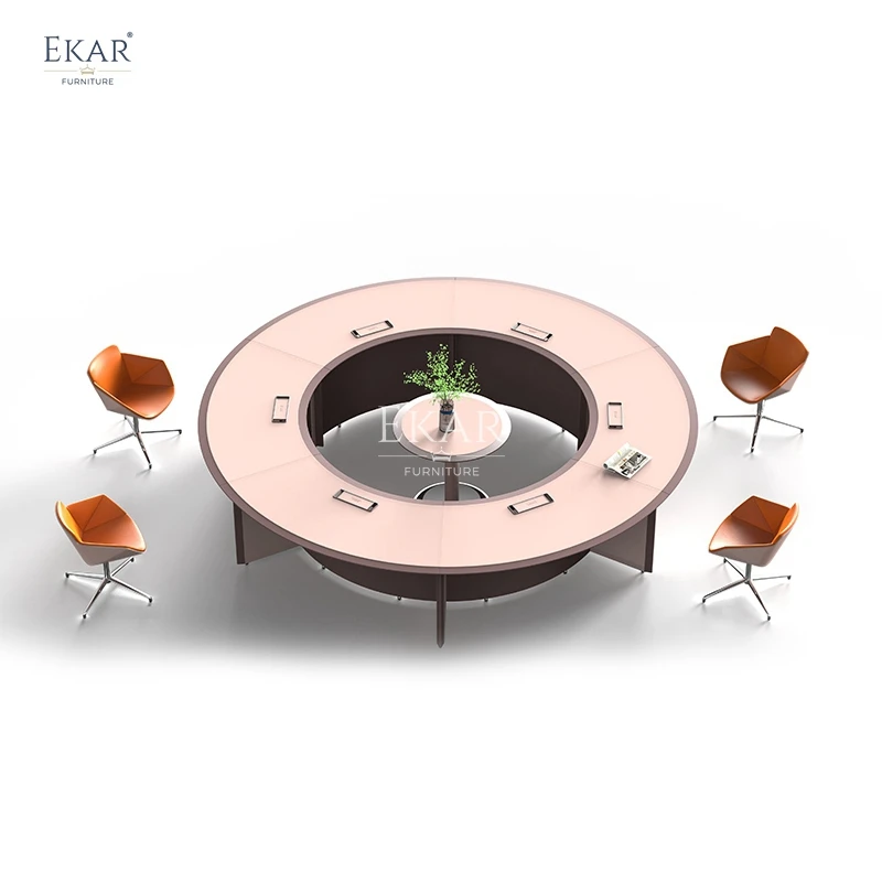 Современный Стиль Круглый Конференц-стол-furnitureable-Commercial
