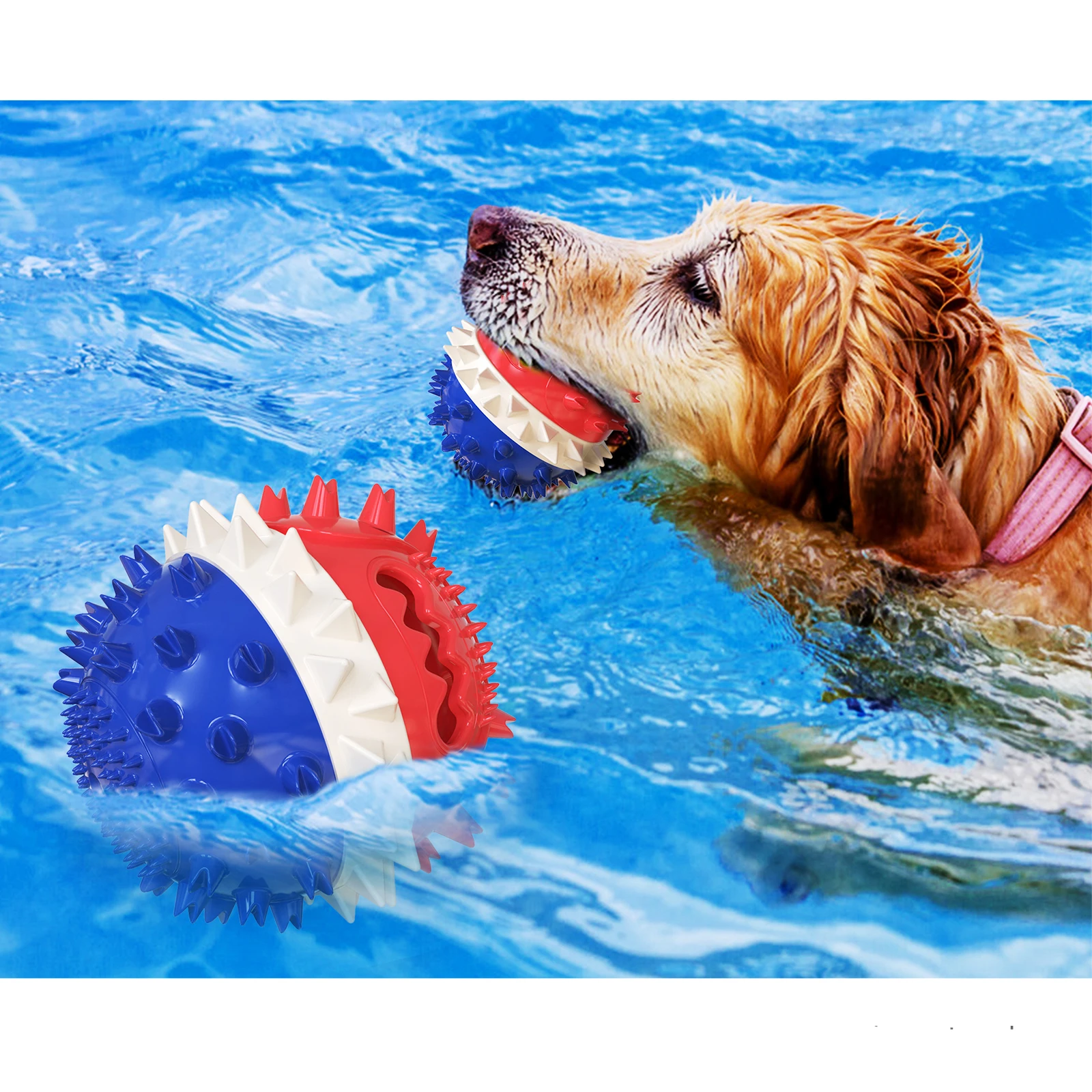 New Upgraded Dog Chewing Toy Molar Chewing Toy Pet Interactive Rope Sucker Ball Tpr Toy Dog