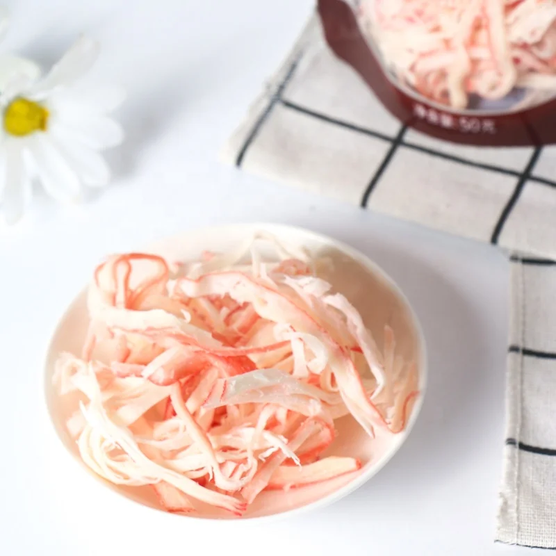 wholesale 50g Factory Price Original Shredded Squid Snack Raw Materials Seafood Wholesale Grilled Dried Shredded Squid Snacks