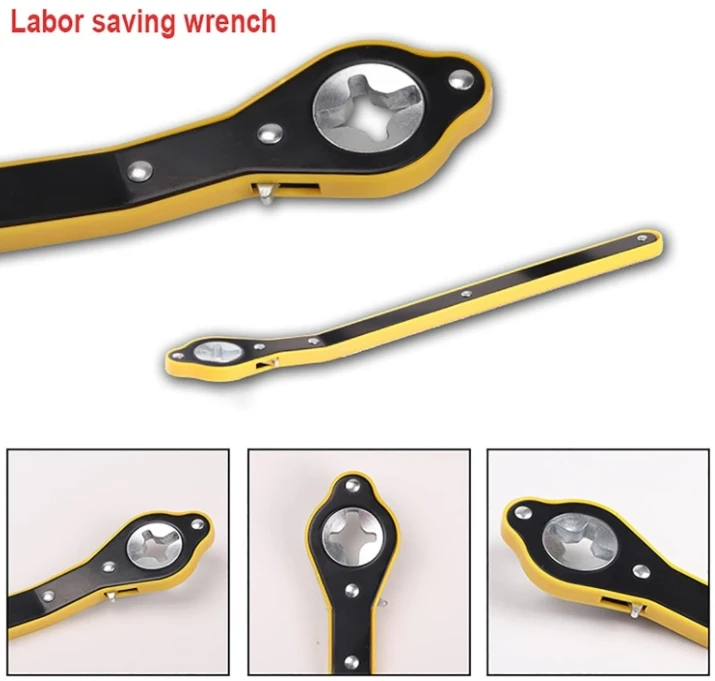 labor-saving socket ratchet wrench, 360 ° forward and reverse knob design socket ratchet wrench manual tool