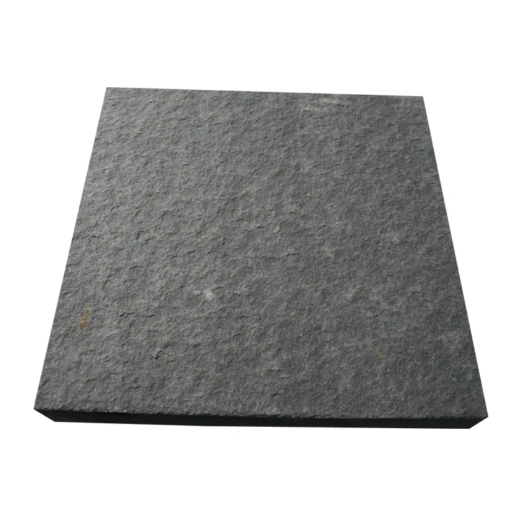 Outdoor Basalt Stone Paver Rock Prices Non Slip Cut to Sizes Flamed Honed Black Basalt Stone
