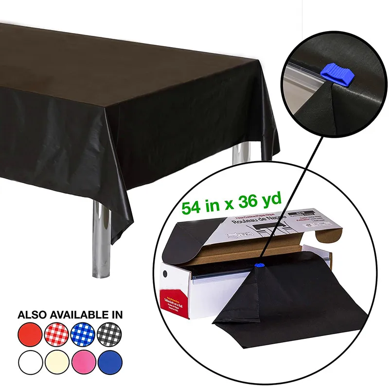 
Large Plastic Rectangle Table Cover Cloth Clean Party Tablecloth Cover Roll 