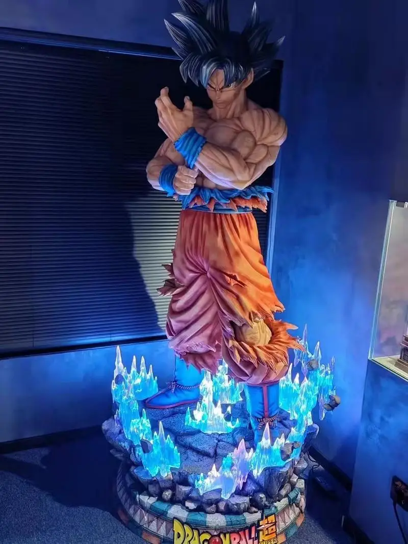 Factory Custom Resin Sculpture  Vegeta Huge Life Size Statue Dragon Ball  Super Resin Goku Dragon Statue With Crystal Ball