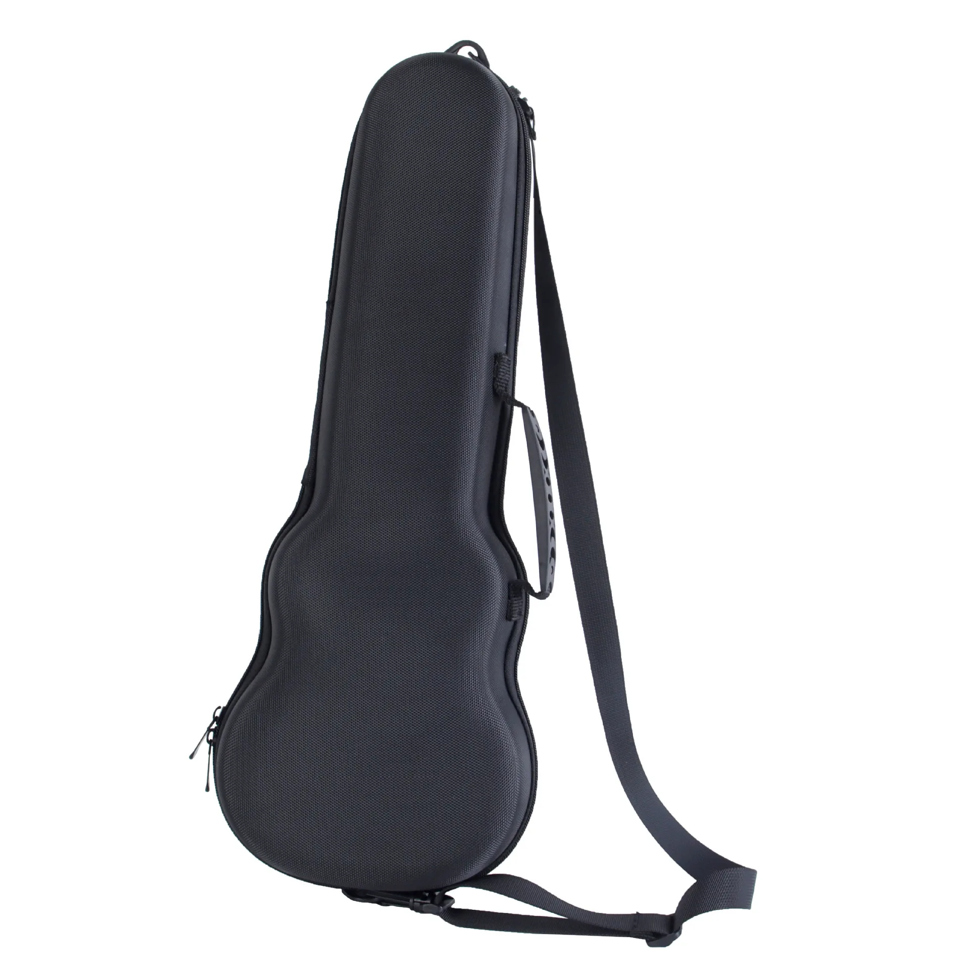 Custom Cheap Leather Ukulele Shape 40Inch Crossbody  Acoustic Classical Bass Guitar Gig Case Bag With Guitar Strap