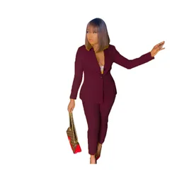 2022 Hot Sale New Product Office Women Blazer And Pants Two Piece Set High Quality Blazer Set