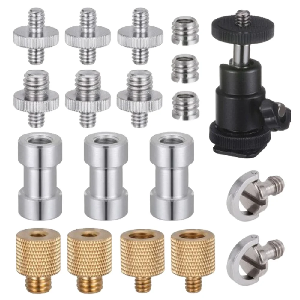 Camera Screw Set Combination Camera 1/4 Hot Shoe 3/8 Conversion Screw Tripod Photographer Common Screw Set