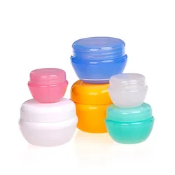 colorful mushroom pp cream jar sample jar 5g 10g 20g 30g cosmetic sample jar