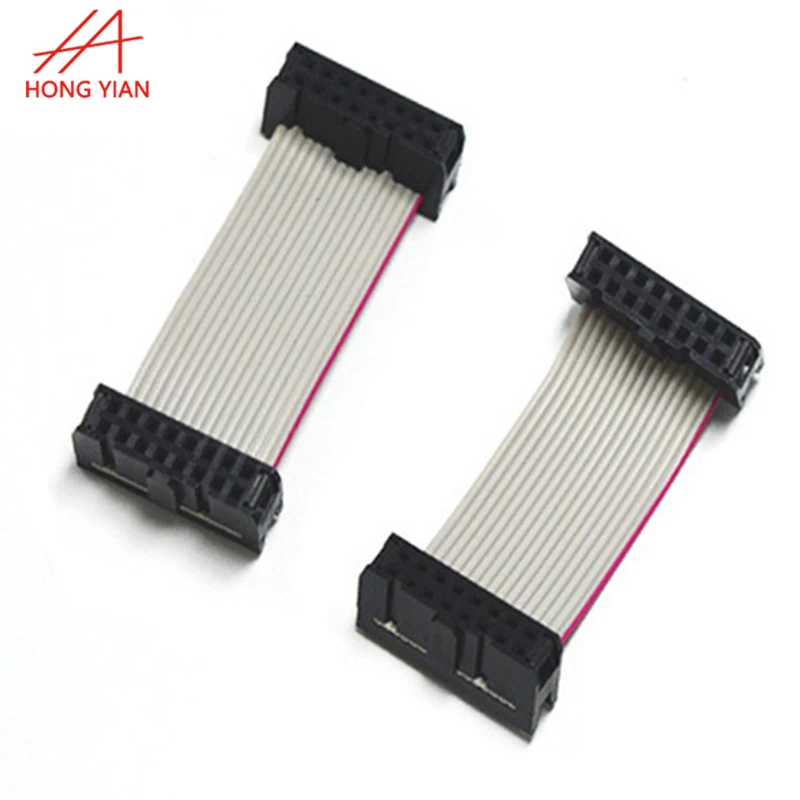 Custom 1.27 mm Grey Flat Ribbon Cable Match with 2.54 mm IDC Socket Connector Wire Harness Flexible Assembly Cable