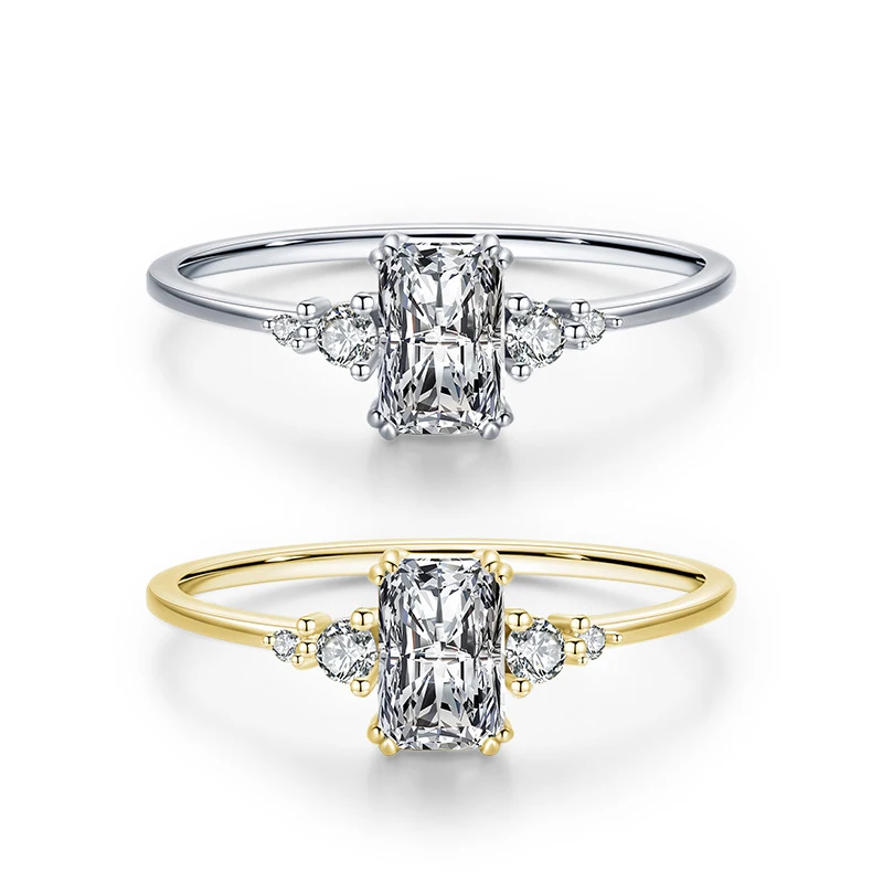 S925 silver classic cut 1 carat ring light luxury ring all-match temperament wedding ring