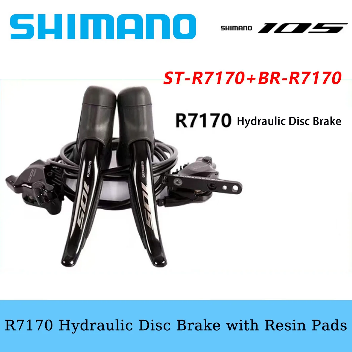 Shimano Di2 105 R7100 ST-R7170 BR-R7170 Гидравлический дисковый тормоз дорожный велосипед двойной рычаг управления 2x12s правый левый R7170