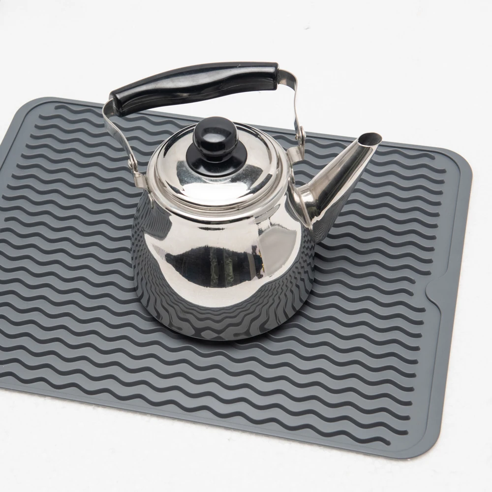 Water drip catcher tray kitchen sink splash guard drain pad silicone faucet mat