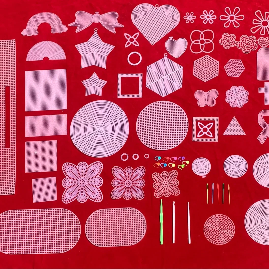 Aijia Crafts Plastic canvas for crochet bag Clear Plastic Canvas Mesh Sheets for Embroidery Crafting