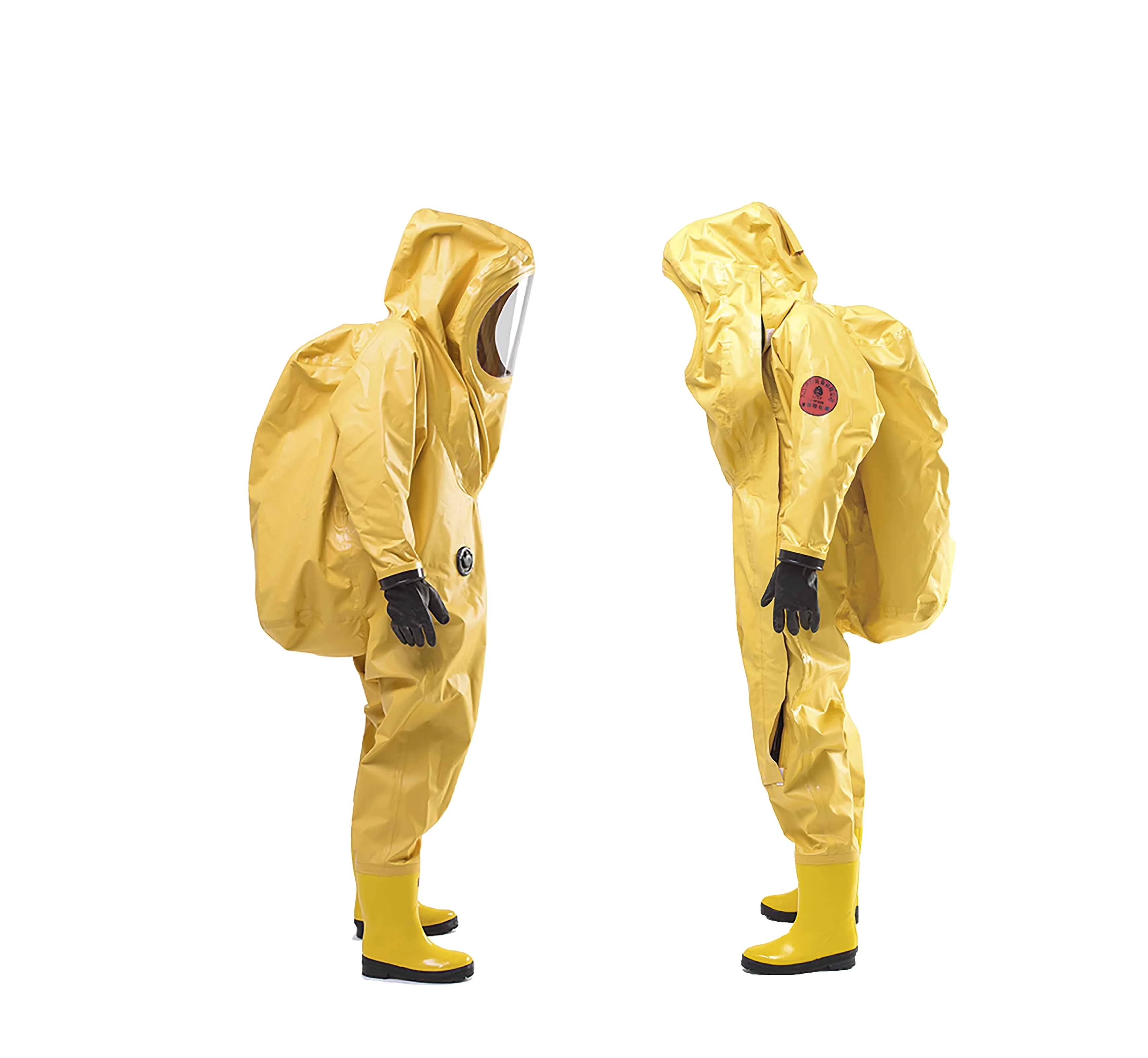 Сверхмощный Химически стойкий костюм Hazmat газонепроницаемый ПВХ химический защитный