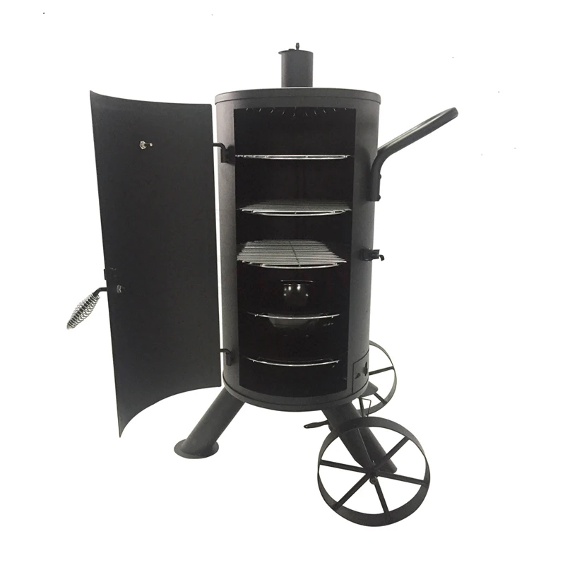 Restaurant Hotel Cafe Fishing  Trolley Smoker Commercial Tower Barrel BBQ Grill Zesn