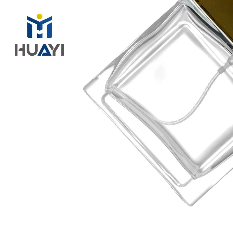 HUAYI wholesale women men 50 ml 15/410 screw neck cute cosmetic empty clear glass perfume bottle