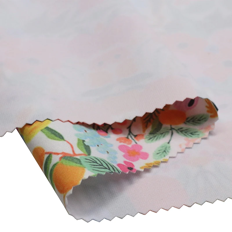 Customizable printed water-repellent digital printing polyester four sided elastic fabric for swimsuit