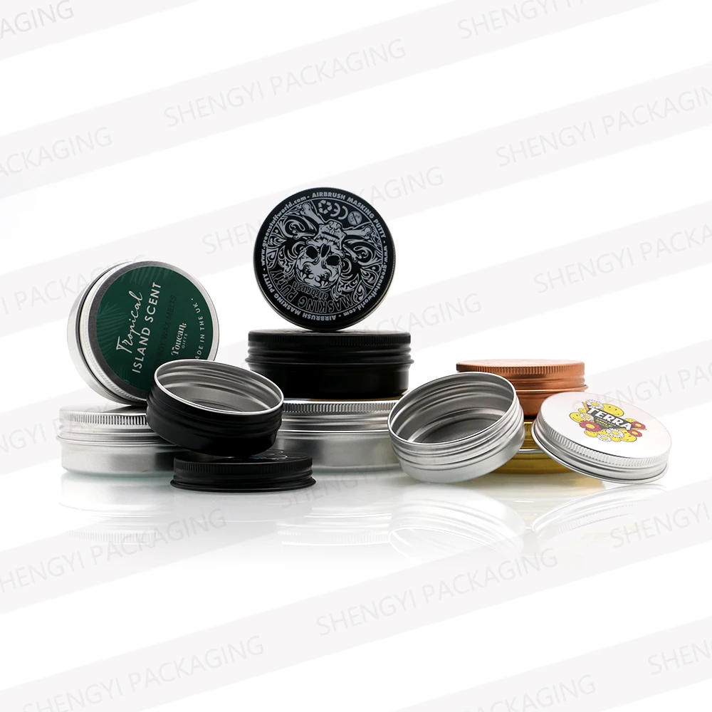 Gold15g 30g 50g empty saffron tin boxes small saffron metal box round packaging saffron tin cans for gift