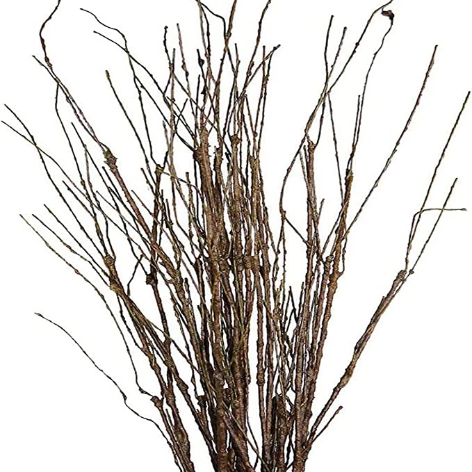 Artificial Twigs Curly Willow Branches, Lifelike Bendable Artificial Branch Flower Dried Stems for Home Decoration