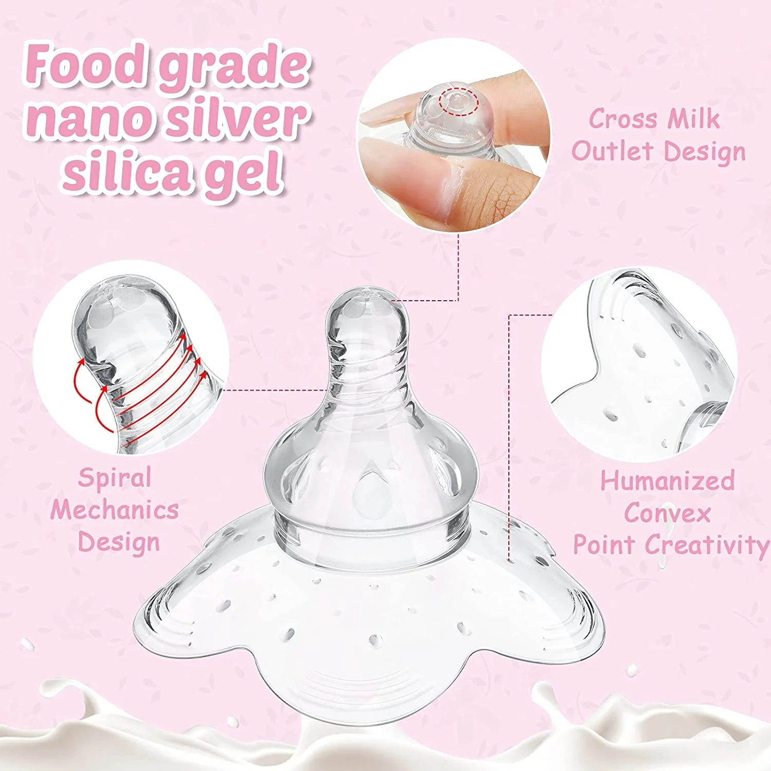 Flat Inverted Nipple Milk Cover Carrying Case Breast Feeding Nipple Protective Milk Cover Breast Feeding Nipple Protective