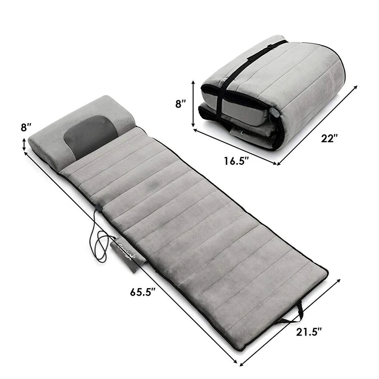 Wholesale premium thick full body vibrator heat shiatsu roller electric massager bed mattress