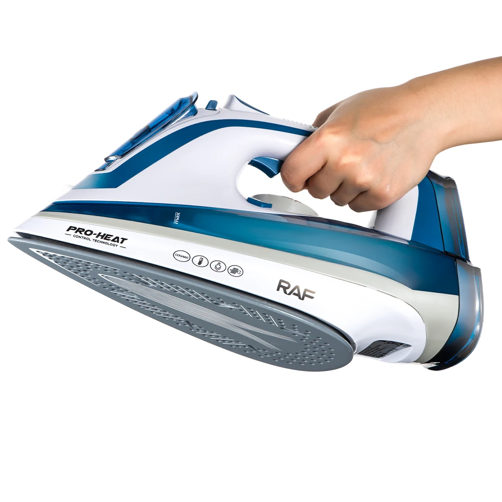 electric steam iron 2600w vertical steaming ceramic soleplate thermostat  controlled  continuous steam