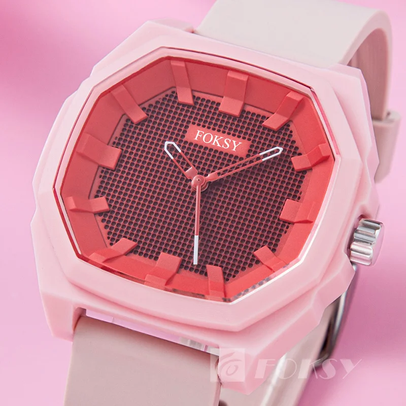 China Factory Wholesale FOKSY OEM ODM Plastic Custom Logo Brand Men Style Luxury Wrist Quartz Watches Wristwatch for Men