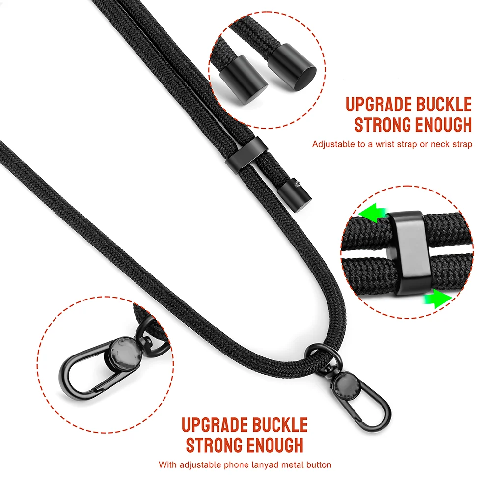 Cell Smartphone Phone Case Accessories Universal Crossbody Necklace Patch Strap Tab Lasso Tether Cell Mobile Phone Case Lanyard