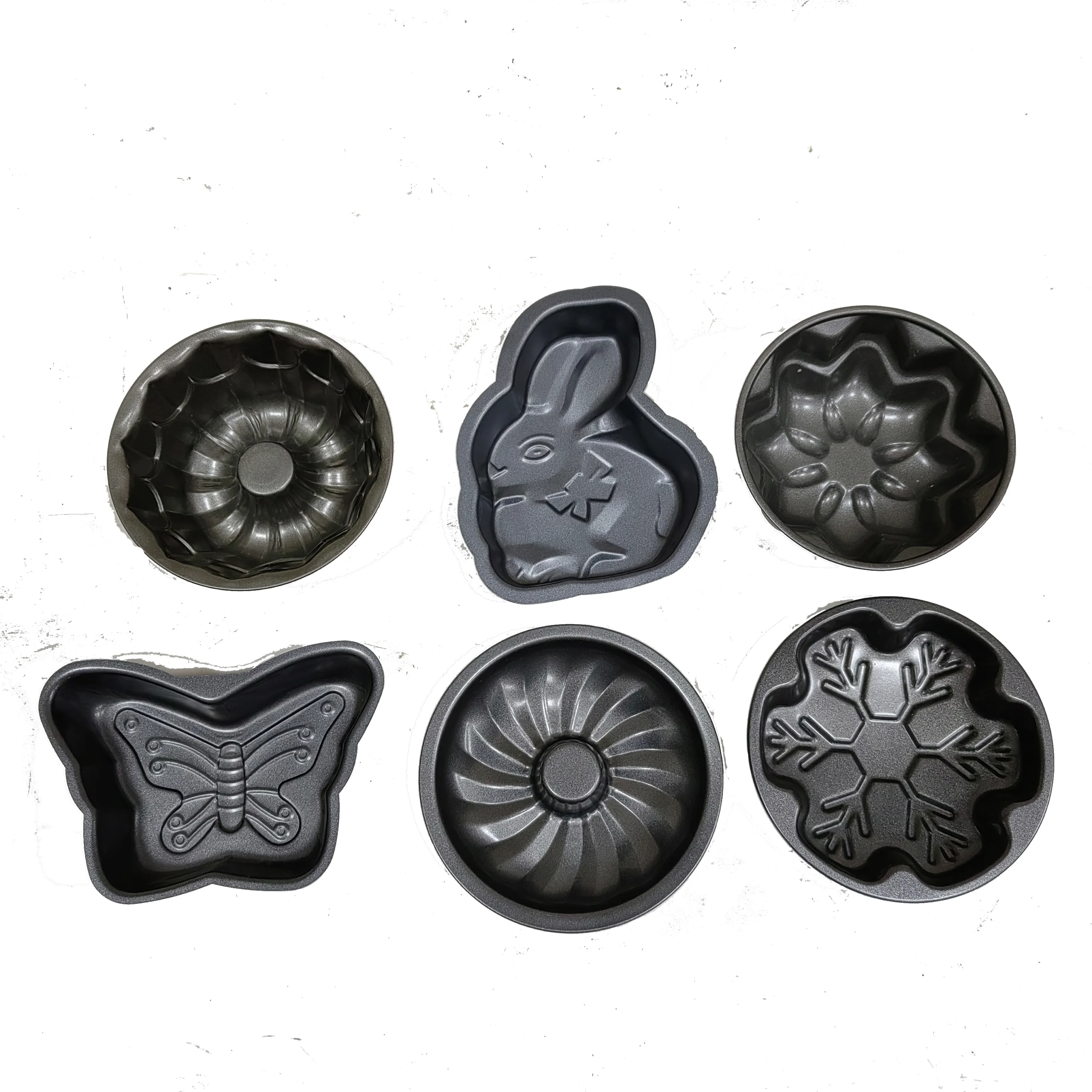 Wholesale Home Kitchen Baking Tray Most Popular 0.4mm Non Stick Carbon Steel Bakeware Cake Mould 4 Designs Mini Cake Pans