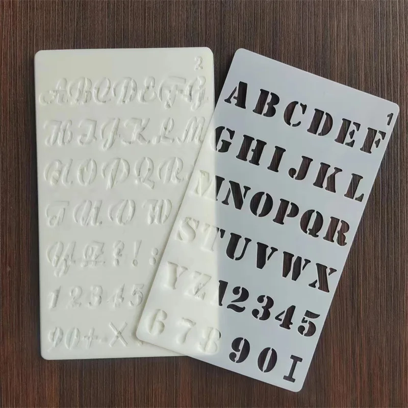 12 Pack Letter Stencils, 4 x 7 Inch Alphabet Stencils, Letter Painting Stencils For Journal Notebook, Diary, Scrapbook