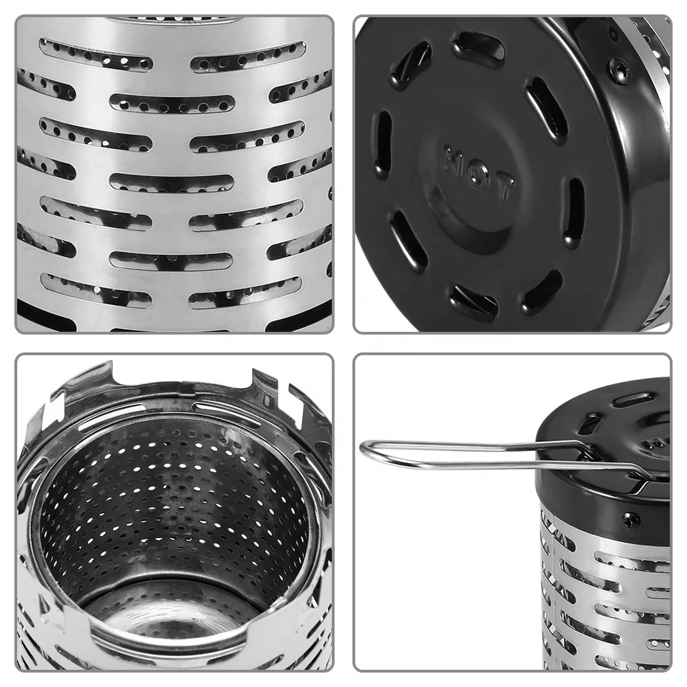 Polar Everest Warmer Outdoor Portable Stainless Steel Camping Heating Cover Stove Mini Heating Furnace tent heater for hiking