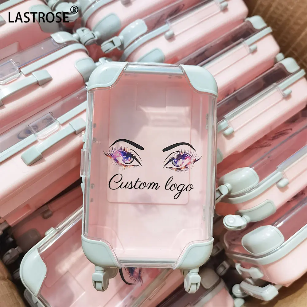 Private Label Eyelash Mini Luggage Suitcase Set for Lashes Extension Shampoo Brush Eyelash Cleaner and Eyelash Cleansing Foam
